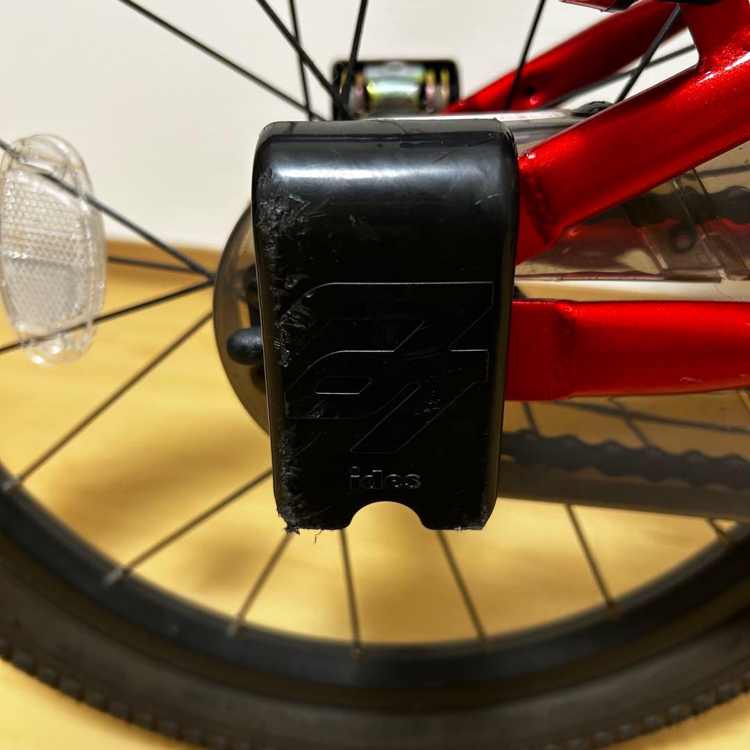 文京区引取り限定】d-bike MASTAR+ 18インチ 赤 前カゴ付き - メルカリ