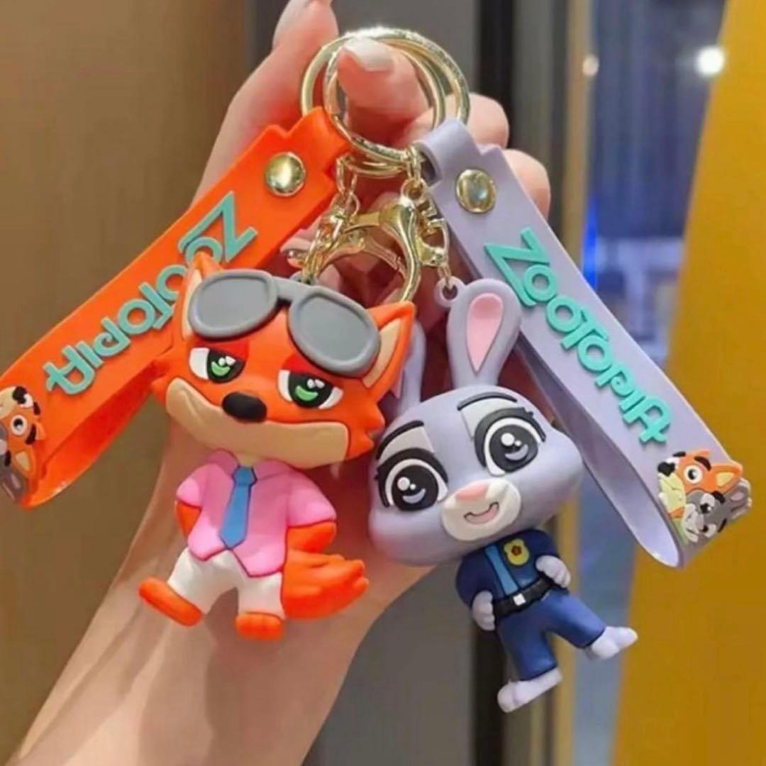 【ペアセット】ズートピア ニック＆ジュディ キーホルダー ストラップ