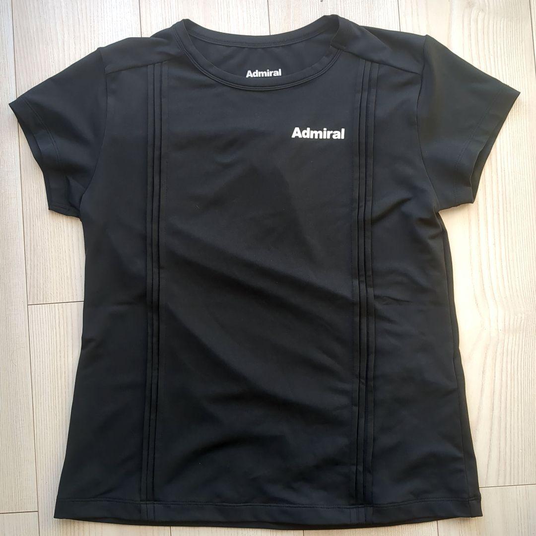Admiral ブラック テニスシャツ レディースMサイズ アドミラル(Admiral) ウェア（レディース） ]サイドフレアアソート