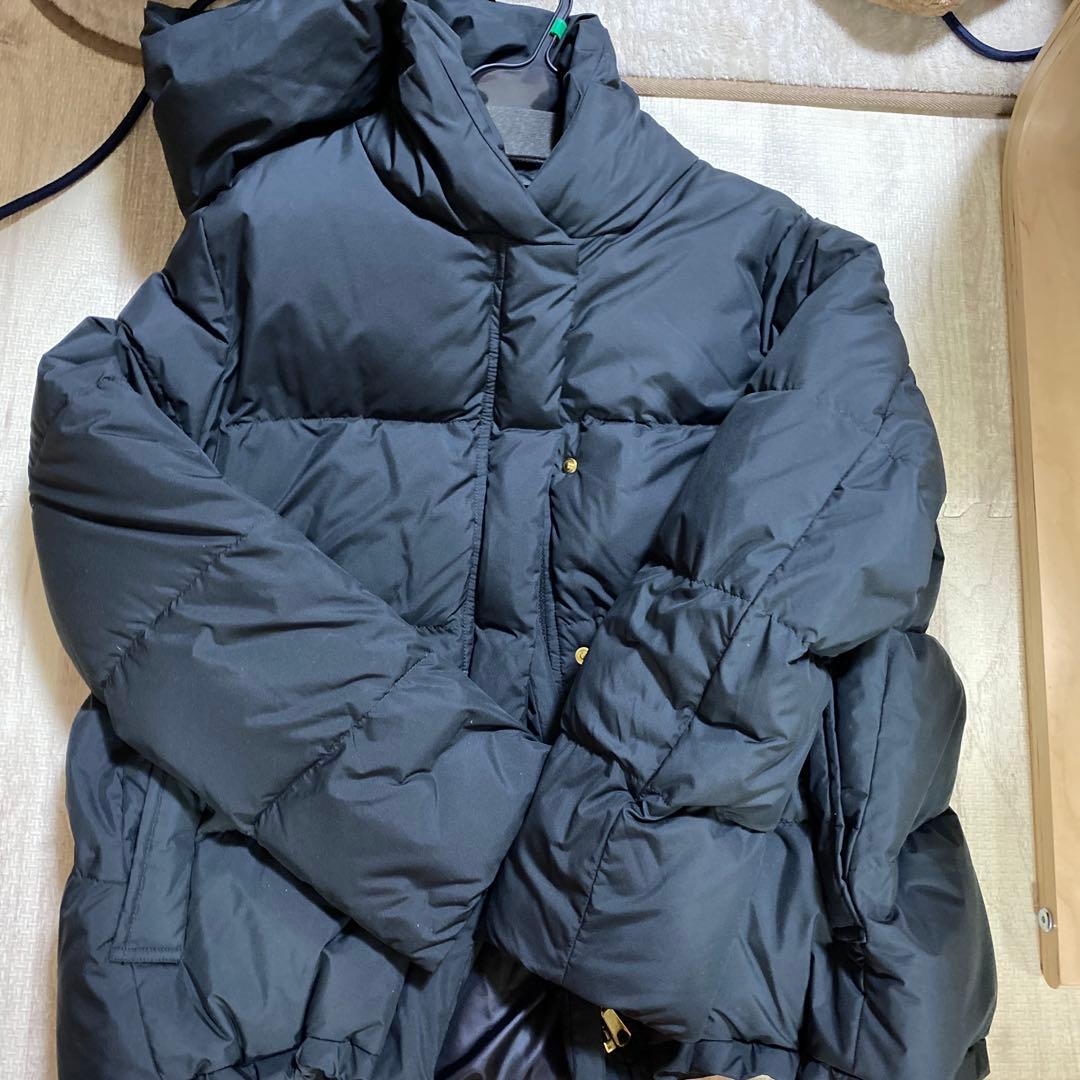 スローブイエナブラックフード付きダウンジャケット