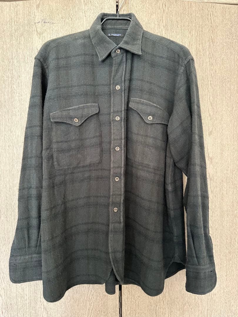 MAATEE&SONS カシミヤ ネル シャツ