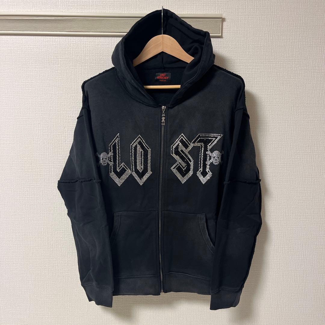 【希少品】 LOST INTRICACY BLACK ジップ パーカー Mサイズ