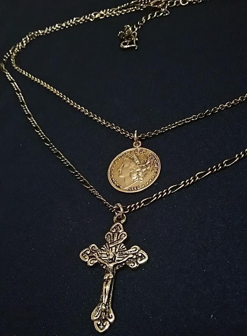 y2k achieve ホスト お兄系 グランジ♪ML／アンティーク風ネックレス n-531_0.jpg