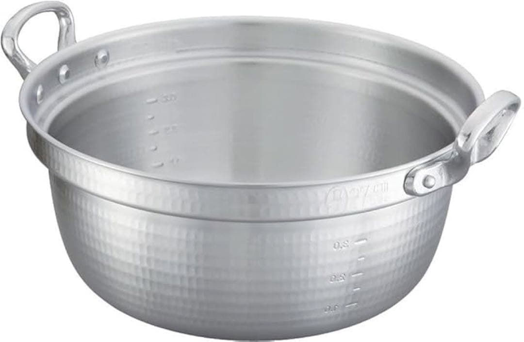 中尾アルミ製作所 キング アルミ打出料理鍋(目盛付) 51cm(38.0L)