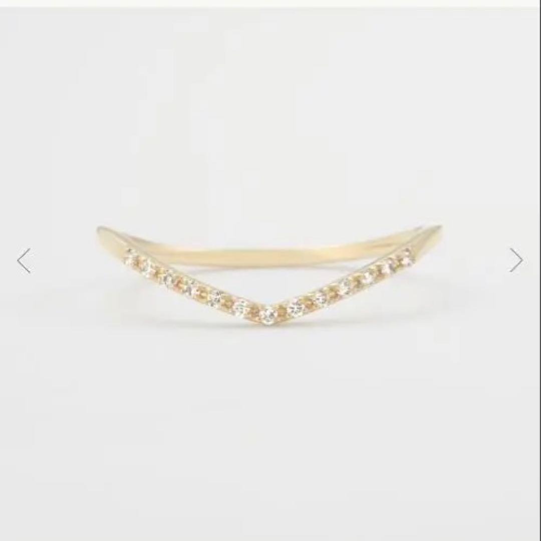 agete アガット　K18 ダイヤモンド リング 7号