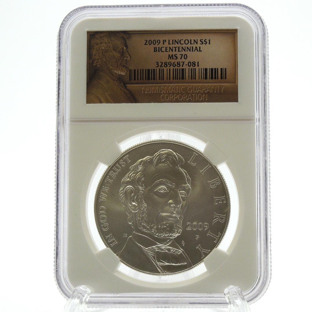 ☆解説カード付 NGC MS70 リンカーン 銀貨 2009 アメリカ - メルカリ
