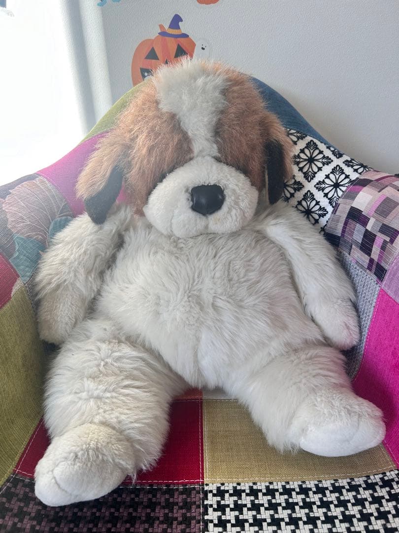 【匿名、即日発送】昭和レトロ　セントバーナード　ぬいぐるみ 匿名、即日発送】昭和レトロ セントバーナード ぬいぐるみ