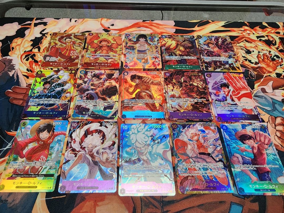 ルフィカード　15枚セット パラレル】ST13-015 モンキー・D・ルフィ SR 【2nd ANNIVERSARY SET