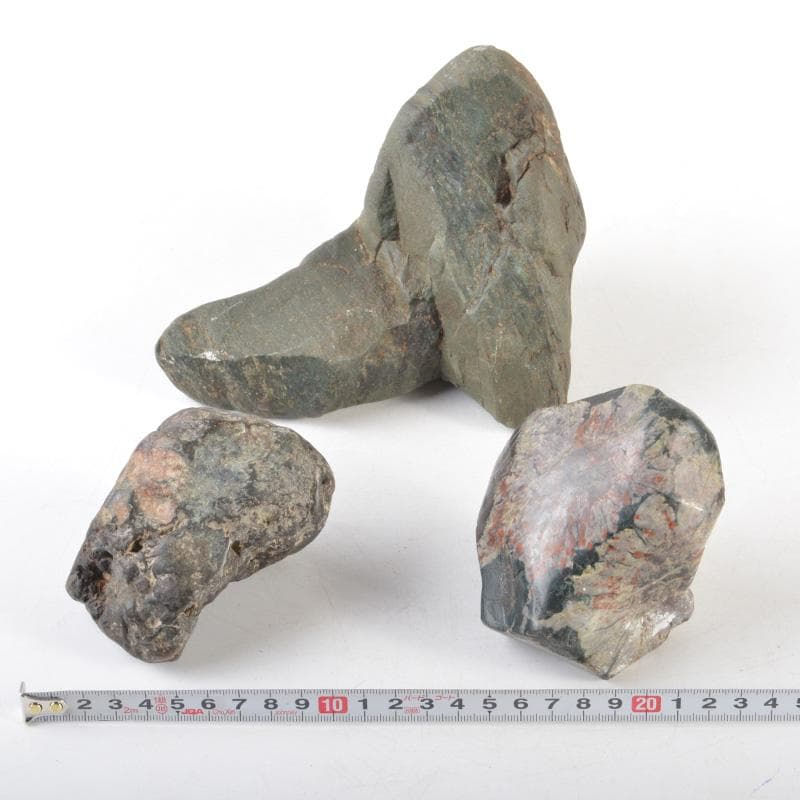 天然石　鑑賞石　菊花石など　置物　3点まとめて　C　5460A