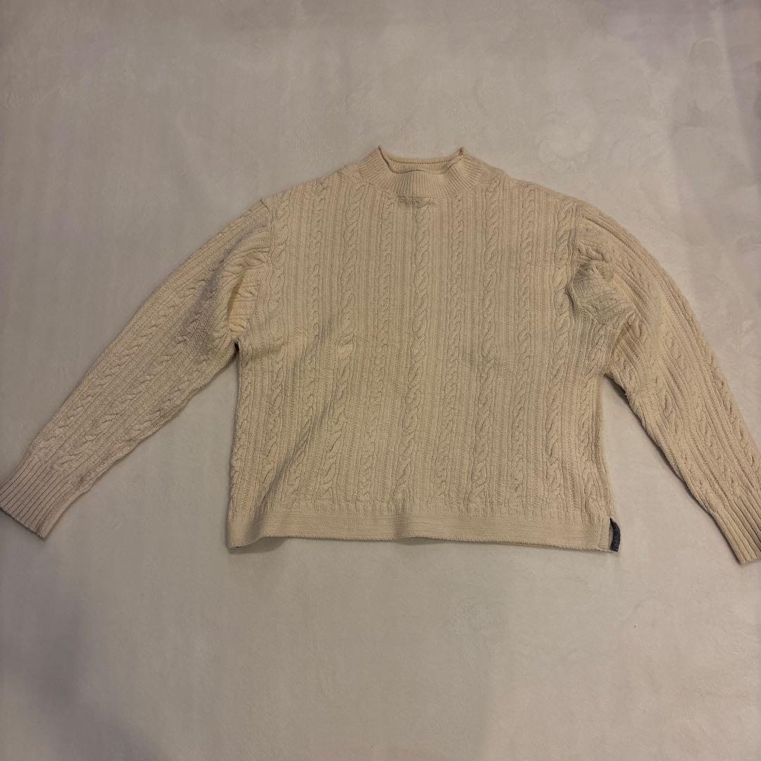 45rニットセーター アイボリー（ユニセックス）2サイズ 45R】ニット｜1977年創業、日本の服。丈夫で長持ち、気持ちの良い服