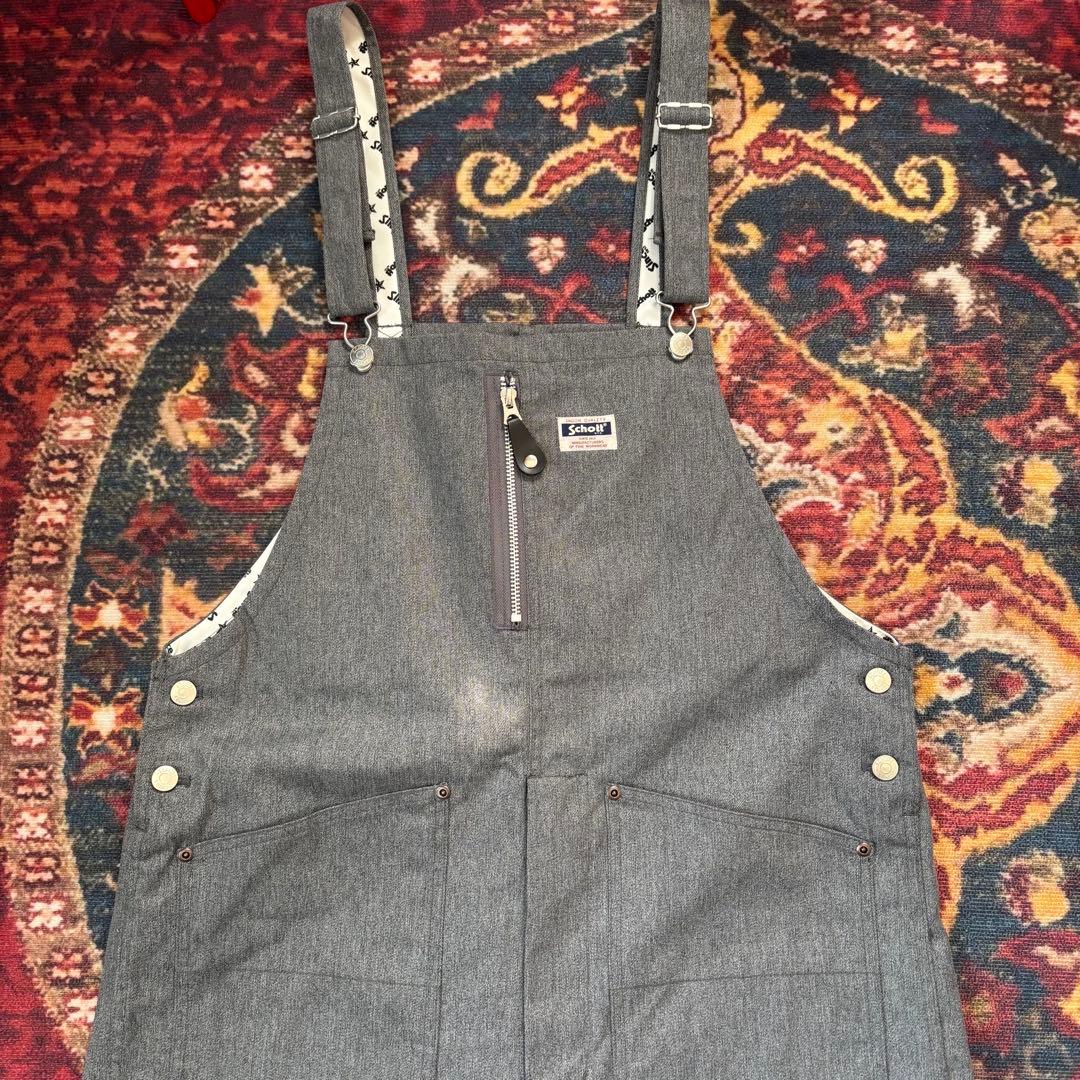 Schott グレー オーバーオール　Lサイズ