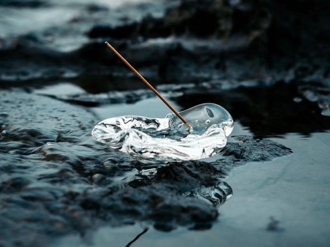 美品【comma】WATER. (INCENSE HOLDER)お香立て ガラス