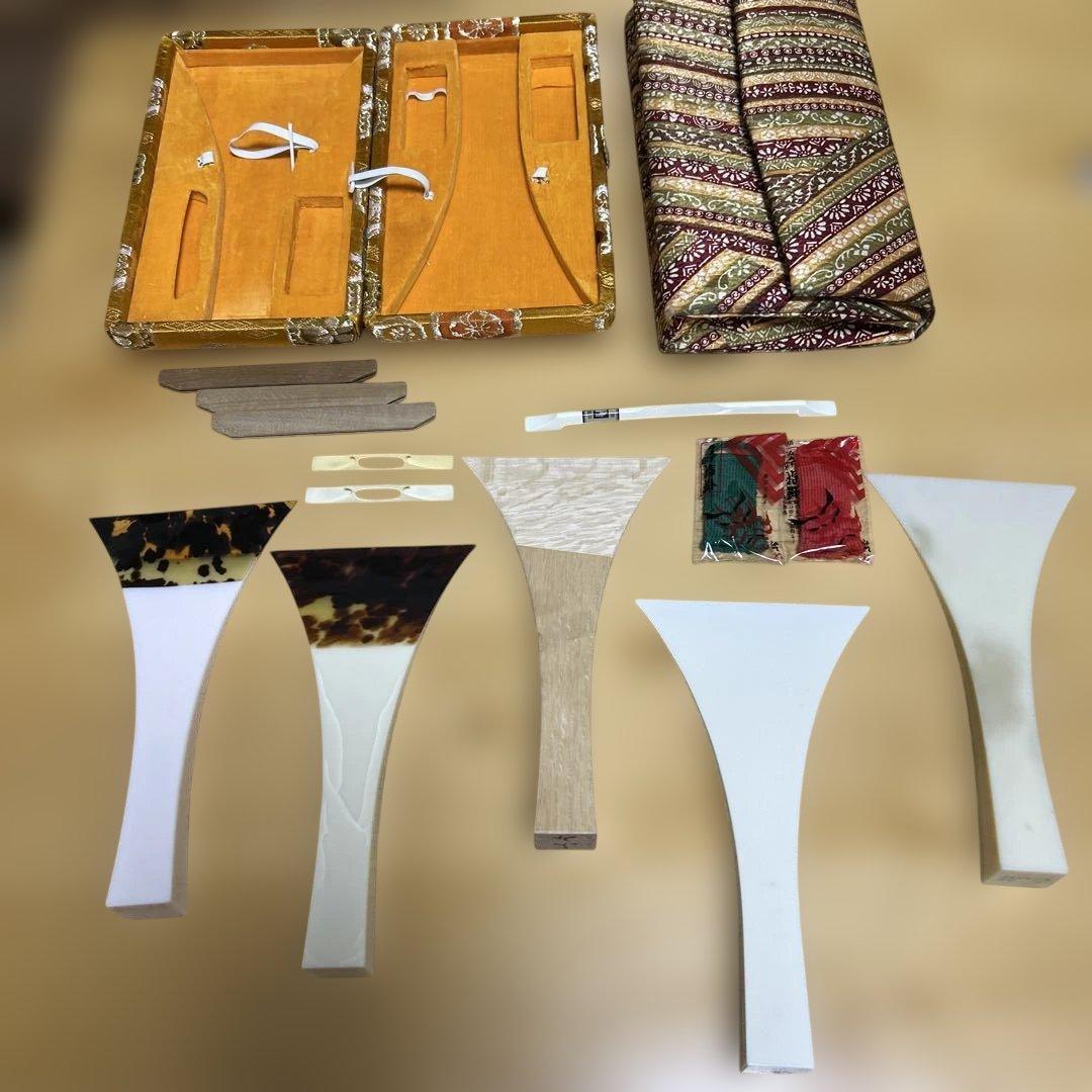 三味線　バチ５本　ケース2　小物おまとめ