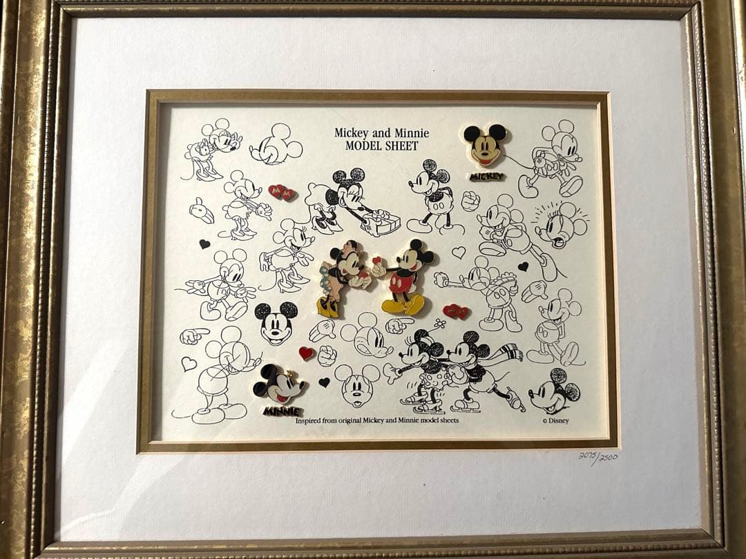 限定品ディズニー ☆ミッキー and ミニーモデルシート ピン付き