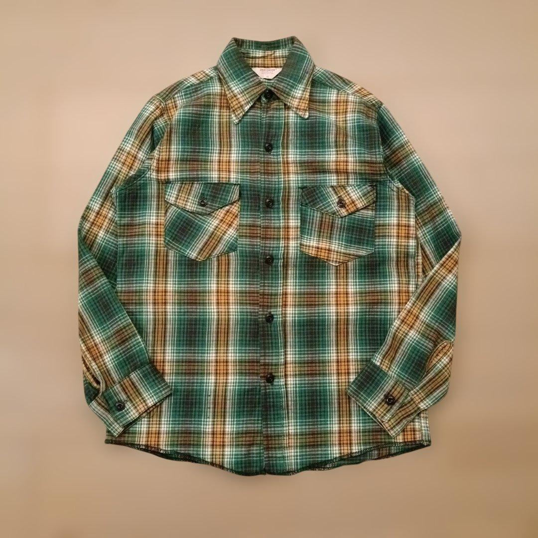 60s 70s~ FROSTPROOF ネルシャツ オンブレ シャドー グリーン 70s FROSTPROOF ネルシャツ USA製 サイズ XL - メルカリ