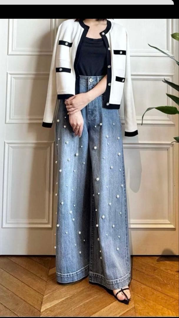 アルアバイル　ルルウィルビー パールデニム バギーパンツ 2