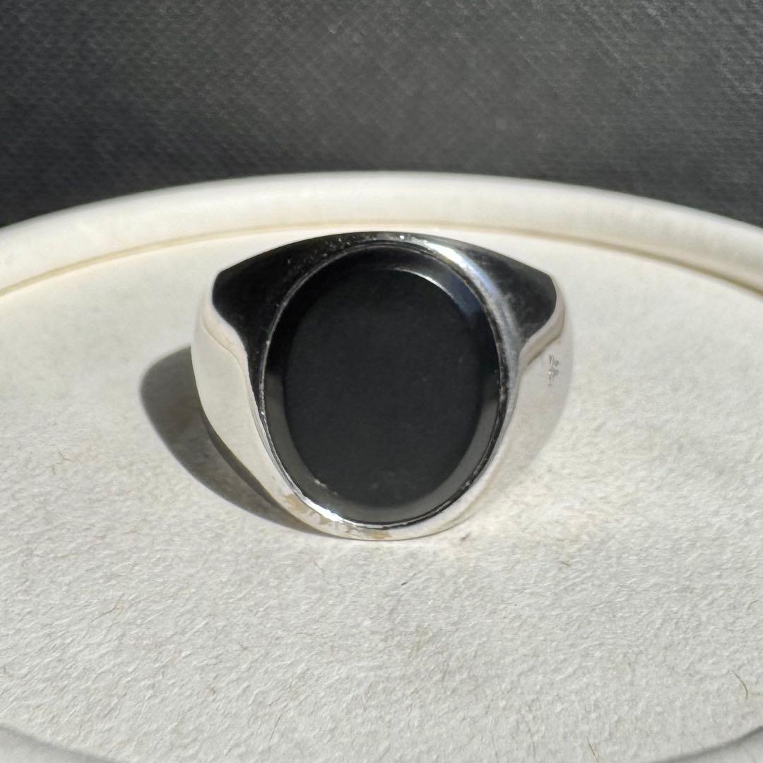 【希少サイズ】トムウッド/ブラックオニキス/オーバル/サイズ60(約20号)