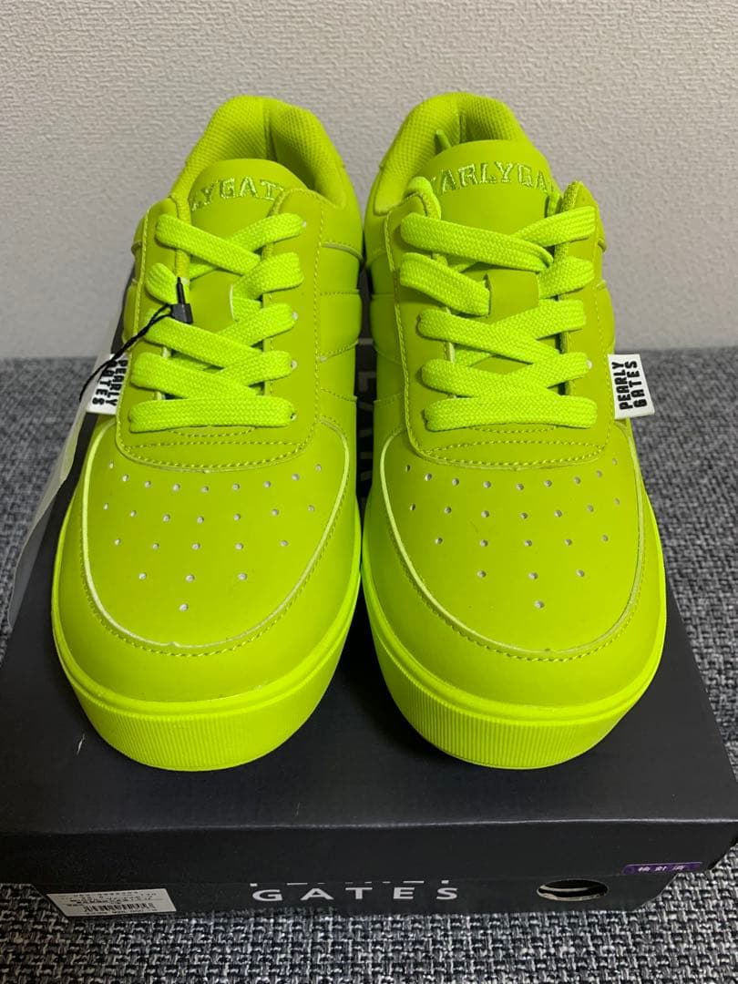 新品未使用22.5cm PEARLY GATES ゴルフシューズ イエロー