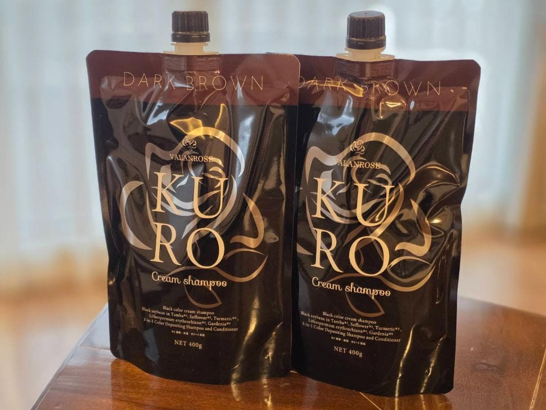 [未開封]KURO ダークブラウン クリームシャンプー 400g 2個セット