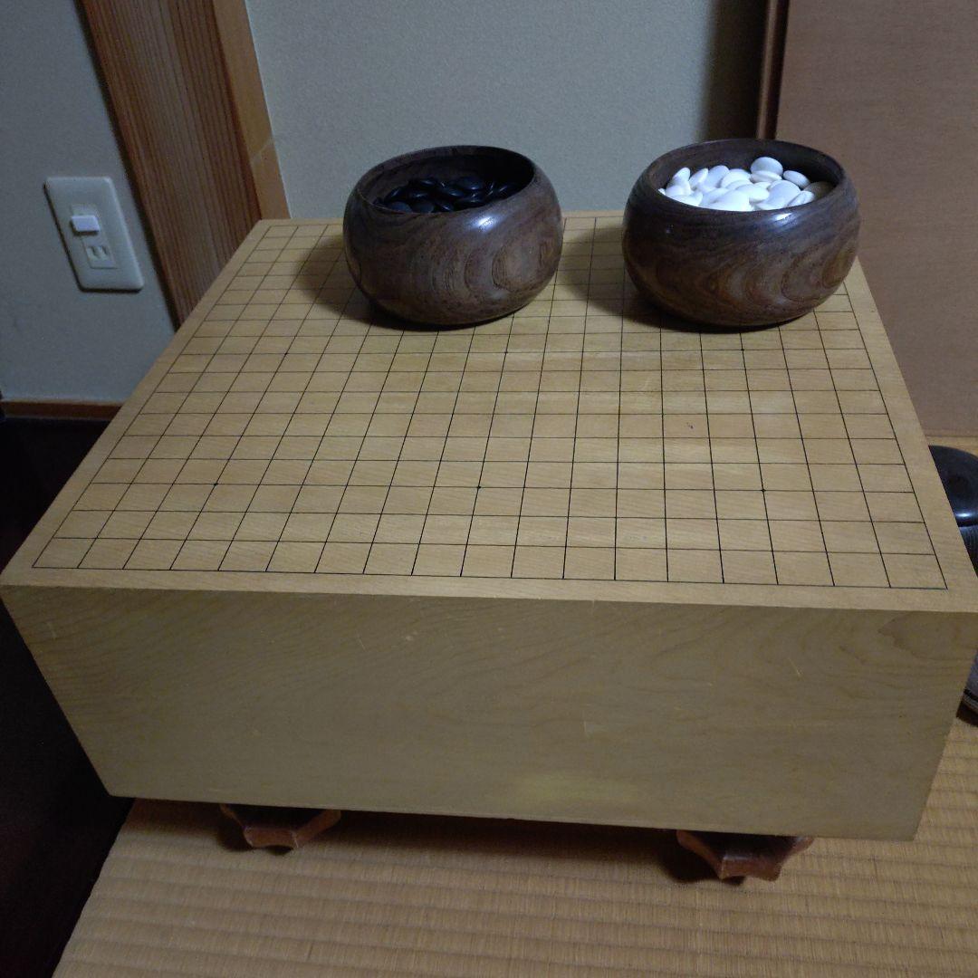 木製囲碁盤と碁石セット