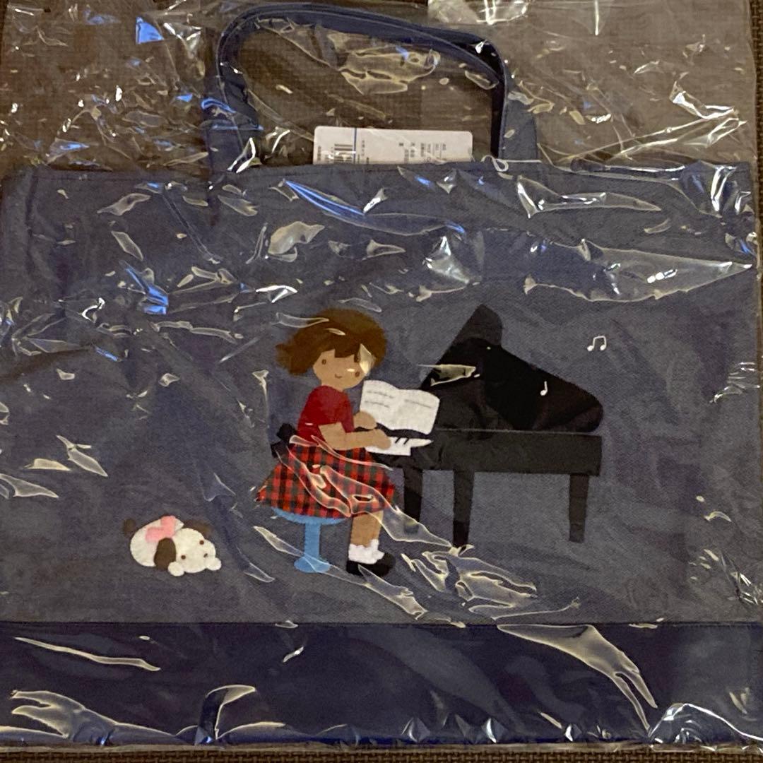 ファミリア　レッスンバッグ　手刺繍　ピアノ　希少