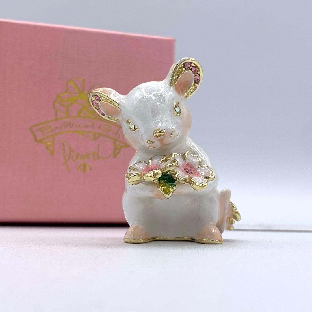 ピィアース　はなねずみ　箱付き　ジュエリーボックス　白ねずみ ピィアース はなねずみ 箱付き ジュエリーボックス 白ねずみの通販 by