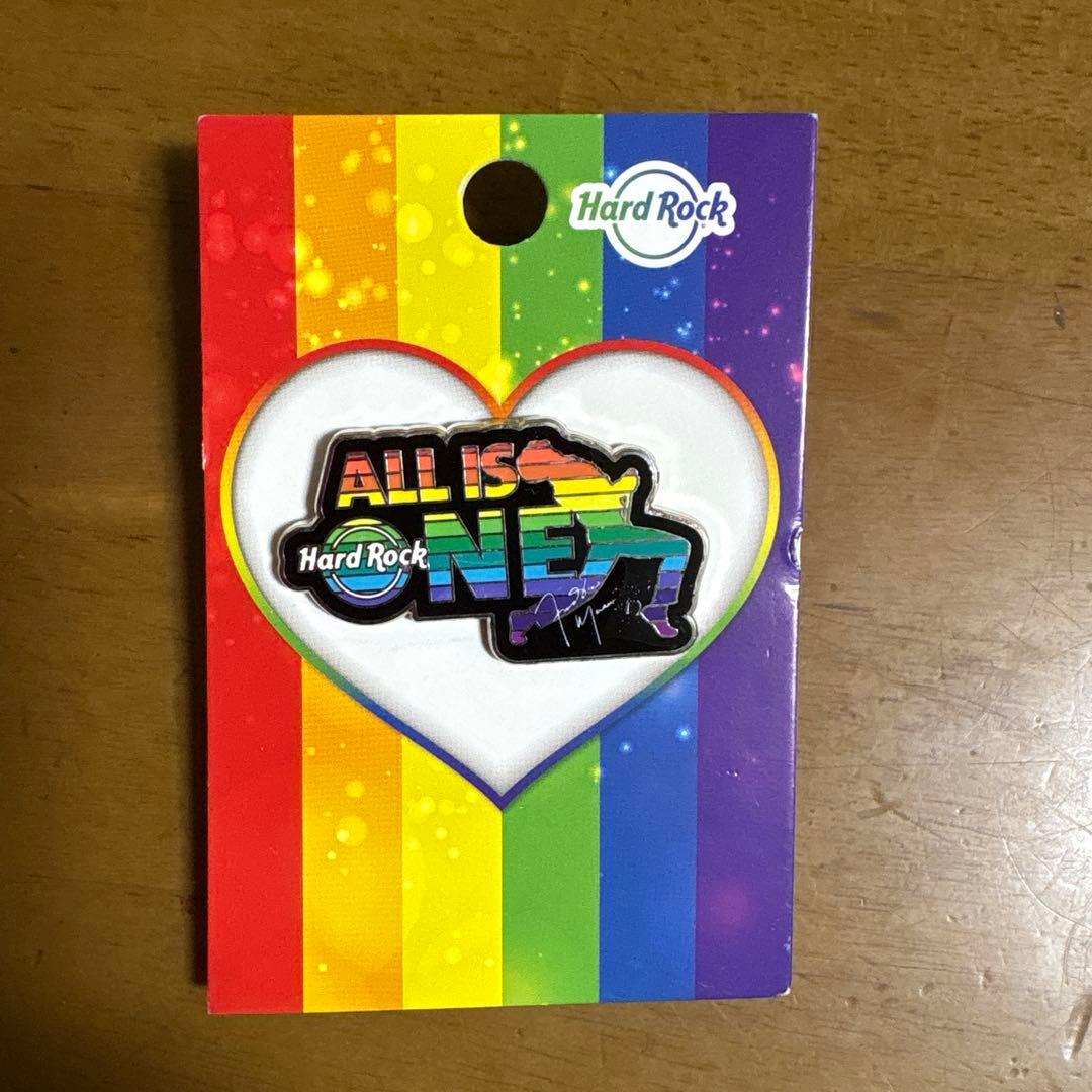 ハードロックカフェ All Is One ピンバッジ フレディマーキュリー 2022 Freddie For A Week Pin & T-shirtエイズ撲滅チャリティ