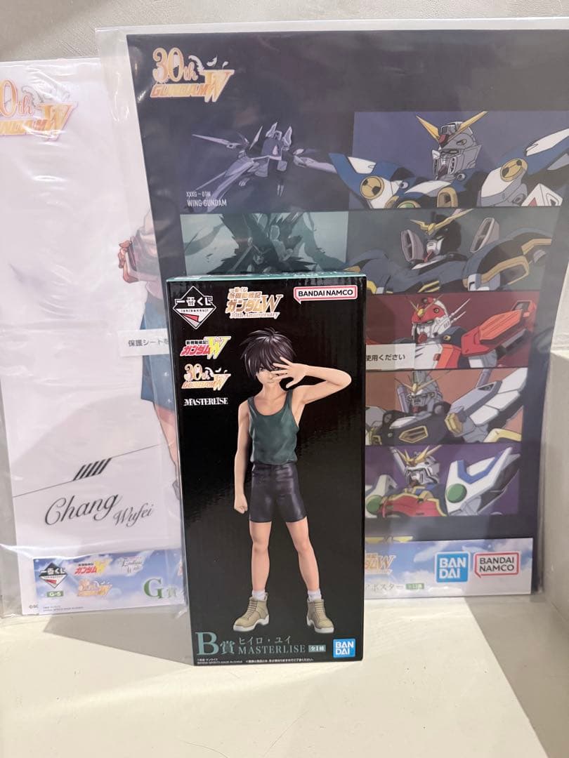 一番くじ　ガンダムウイング　W B賞　ヒイロユイ　おまけ付き 新機動戦記ガンダムW」30周年記念の一番くじが発売決定！目玉の