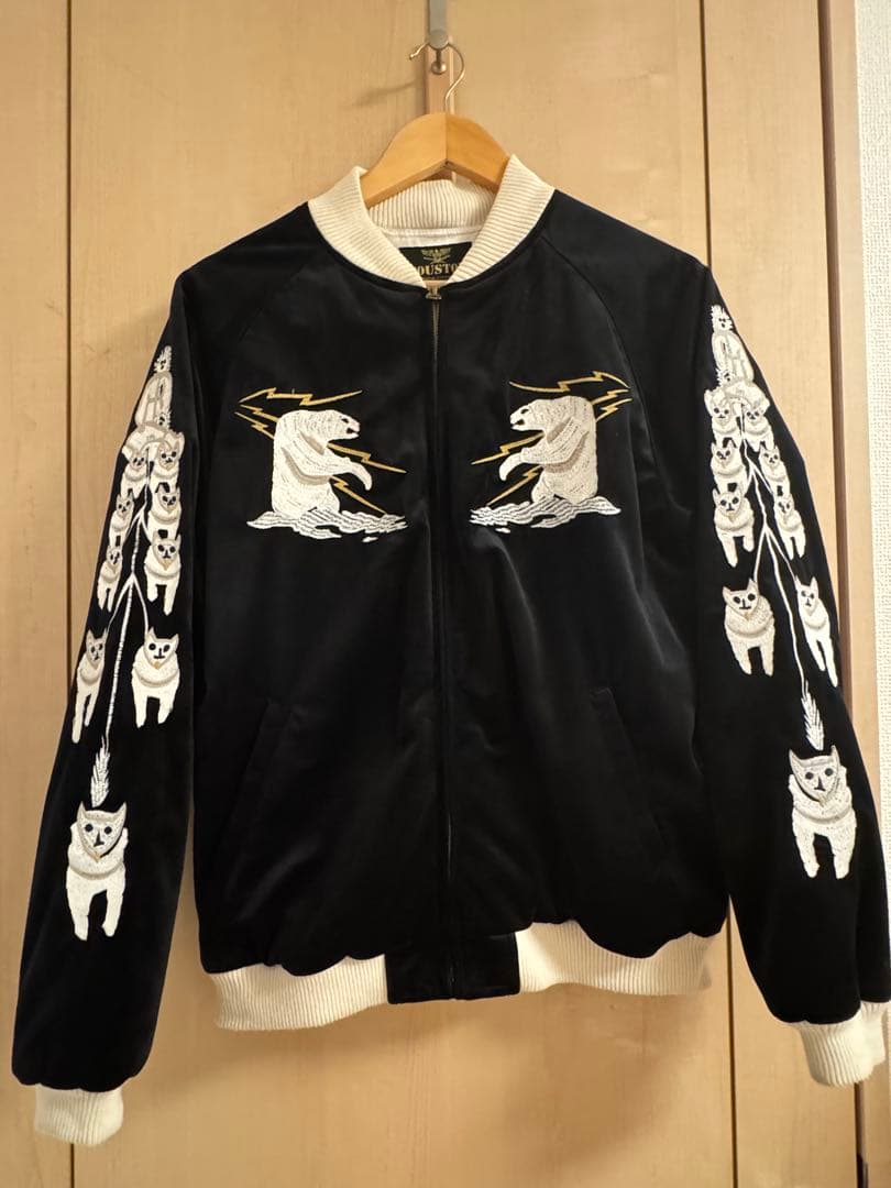 【最終値下げ】HOUSTON スカジャン アラスカ 別珍 刺繍 ジャケット