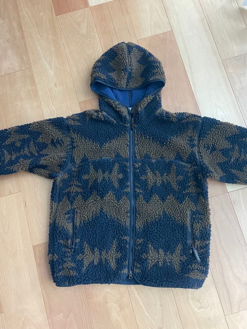 PENDLETON ビッグシルエット ボア フリース フード ブルゾン　Wジップ