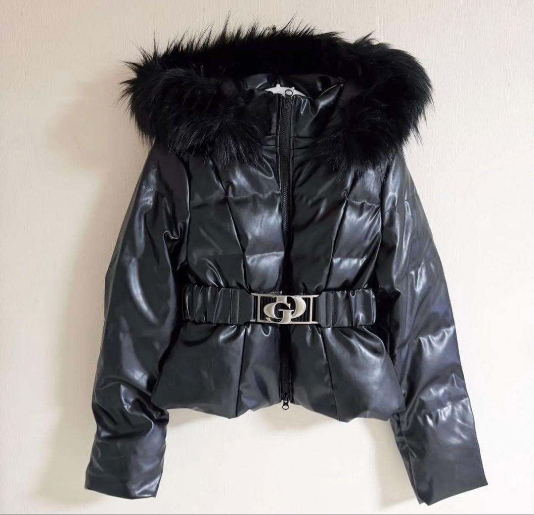 《最終値下げ‼️》24時間以内発送GYDA ブラック レザーダウンジャケット