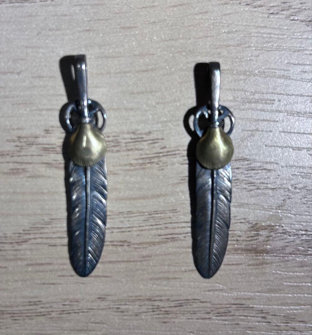 h*y様 ゴローズ 18Kハート付きホイールふフェザーMサイズ 2枚セット