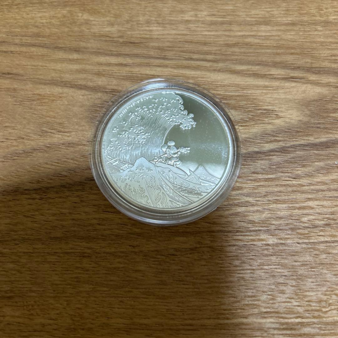 純銀　メダル　ディズニー　ミッキー×北斎　1オンス