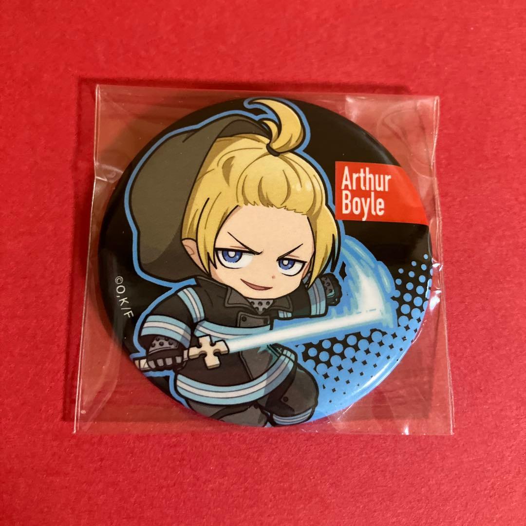 希少 炎炎ノ消防隊 アクションシリーズ ミニキャラ 缶バッジ アーサー