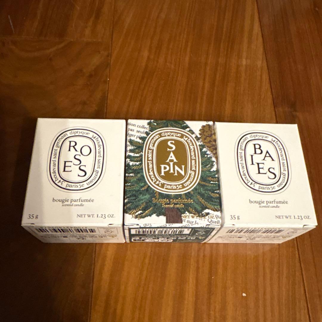 新品未使用！Diptyqueキャンドル べ サパン　ローズ　35g