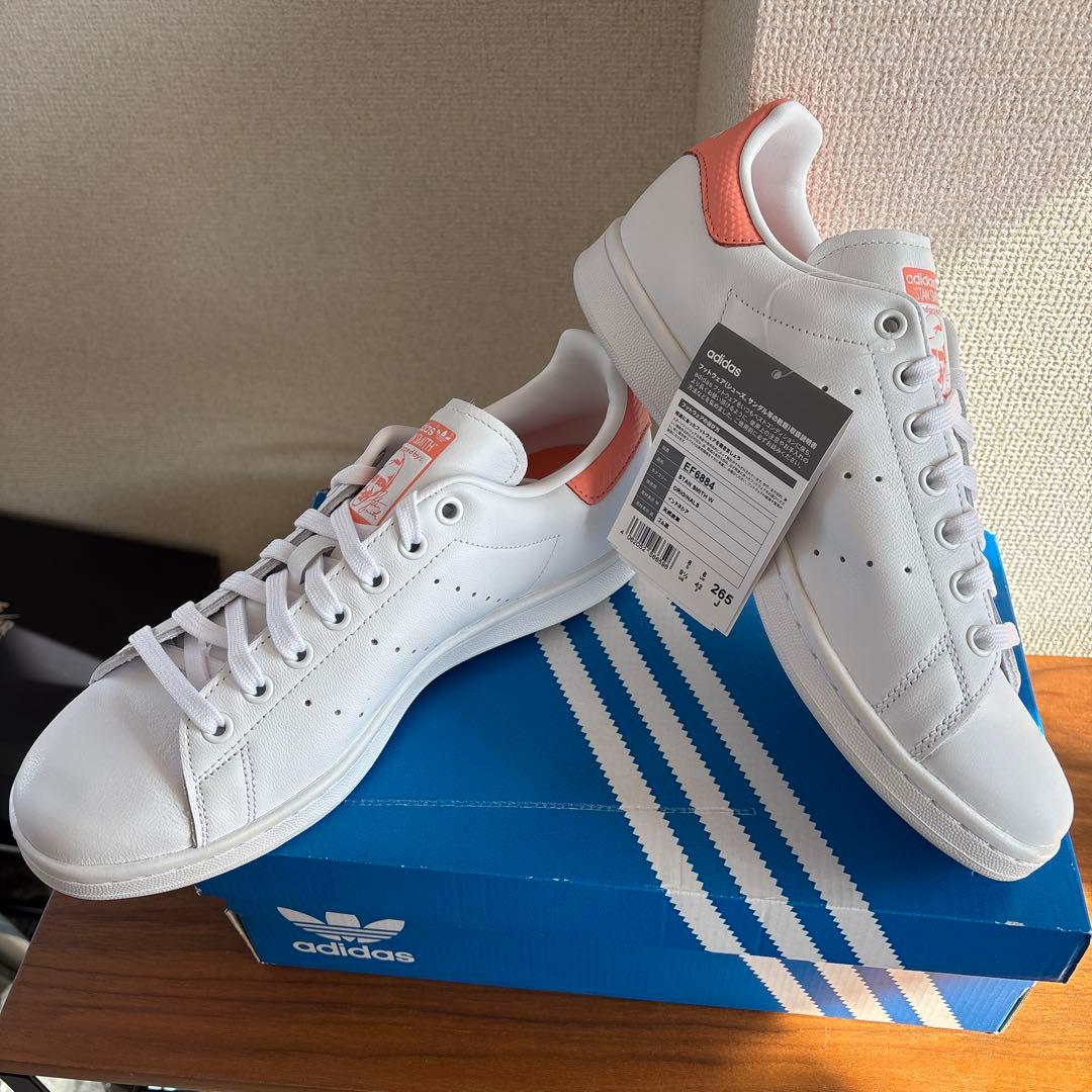 新品　adidas STAN SMITH W スタンスミス　白　ピンク