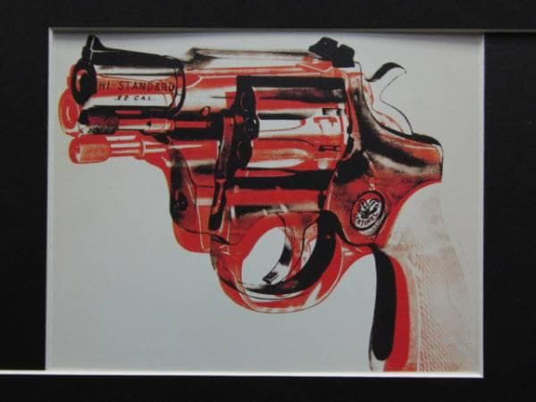 WARHOL、Gun、希少画集画、新品額装付
