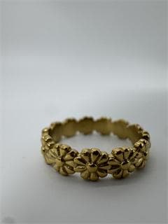 《最高品質/日本製18金》K18ゴールド 花モチーフリング2.07g 11号