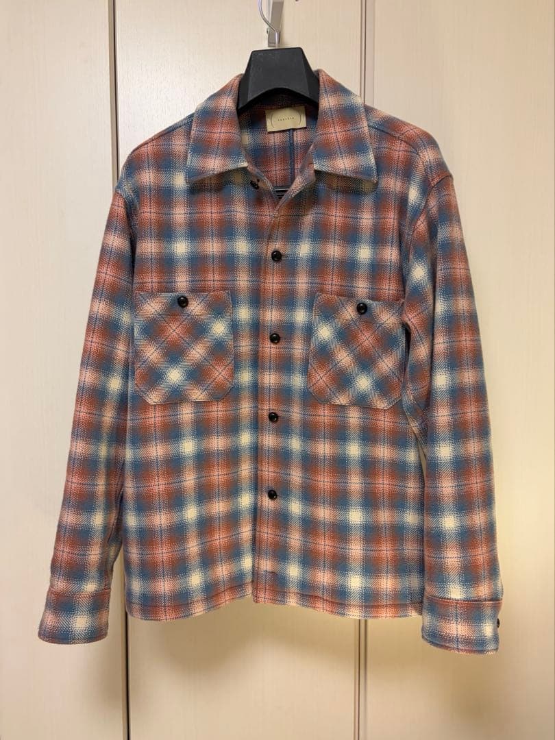 トップス cantate ombre check shirts OLD ROSE 46