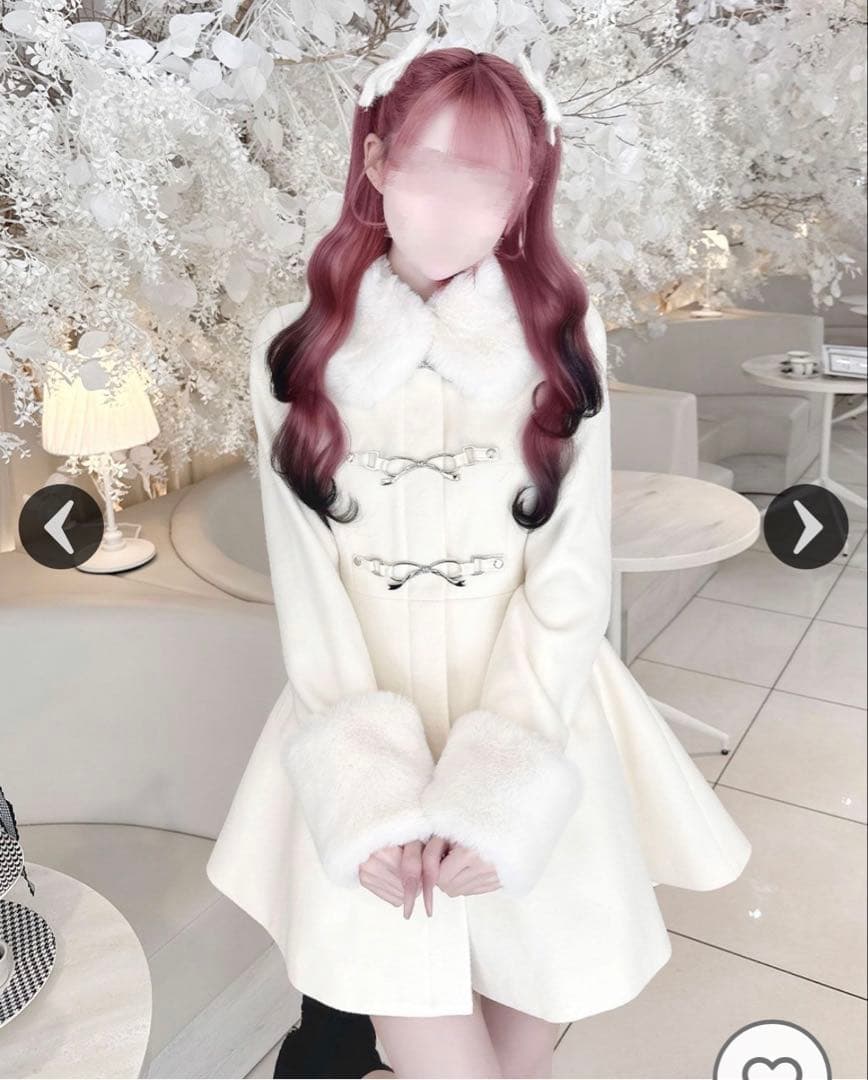 ハニーミュウ リボンビットコート ホワイト リボンビットコート ブラック | ファッション通販＆メディアMyColor