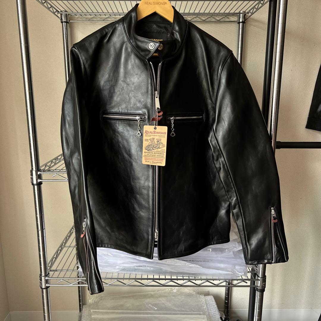 茶芯ホースハイド singleriderライダースジャケットサイズL 茶芯 ホースハイドレザー シングルライダース ジャケット S～4XL