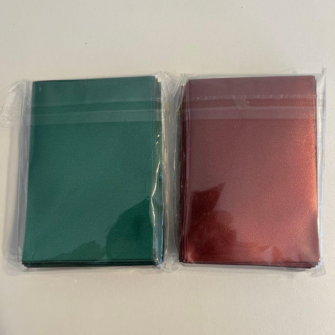 遊戯王 初期ロゴスリーブ メタリックレッド メタリックグリーン公式 未