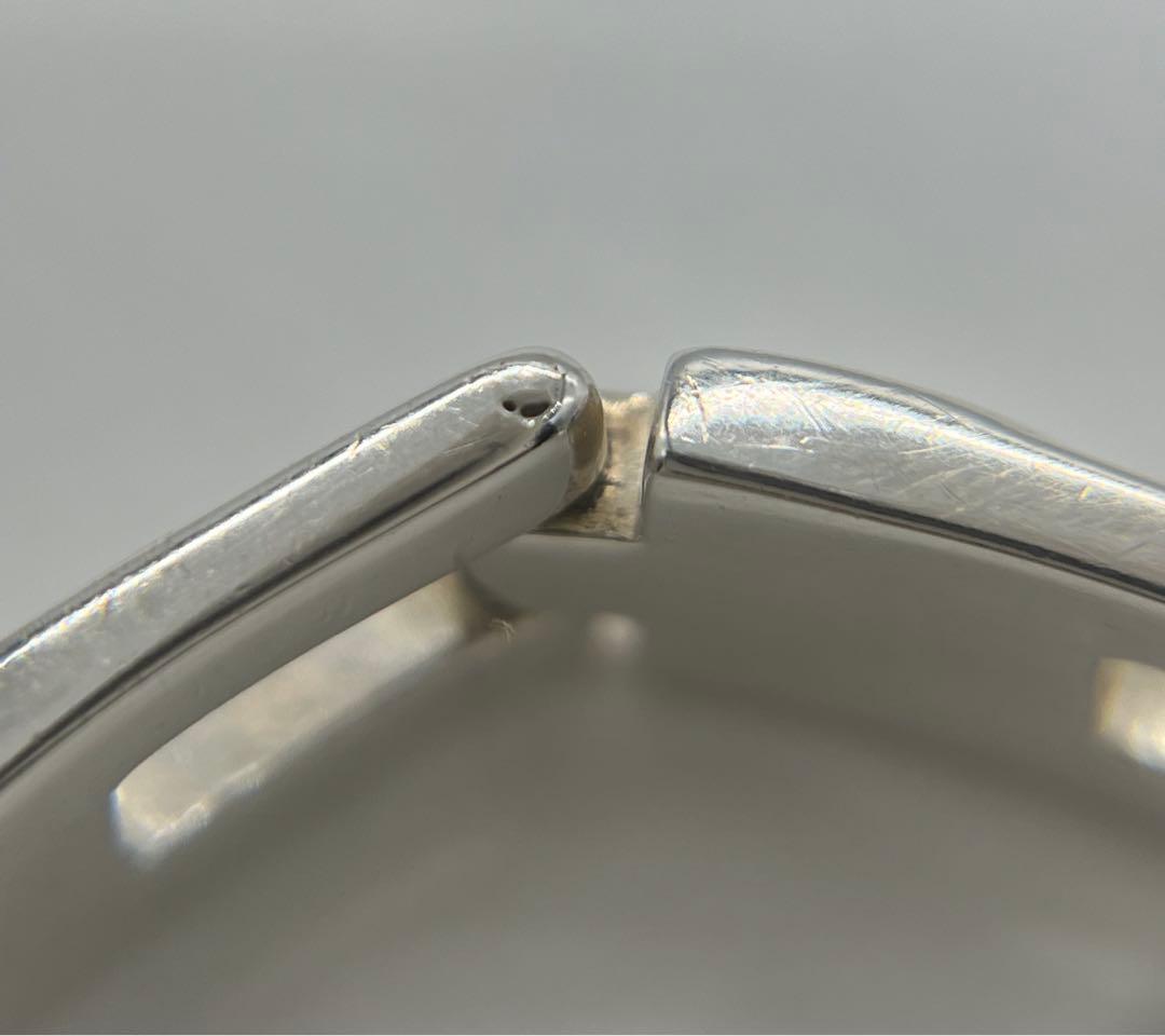 グッチ GUCCI オープンスクエアリンクブレスレット SV925 ヴィンテージ