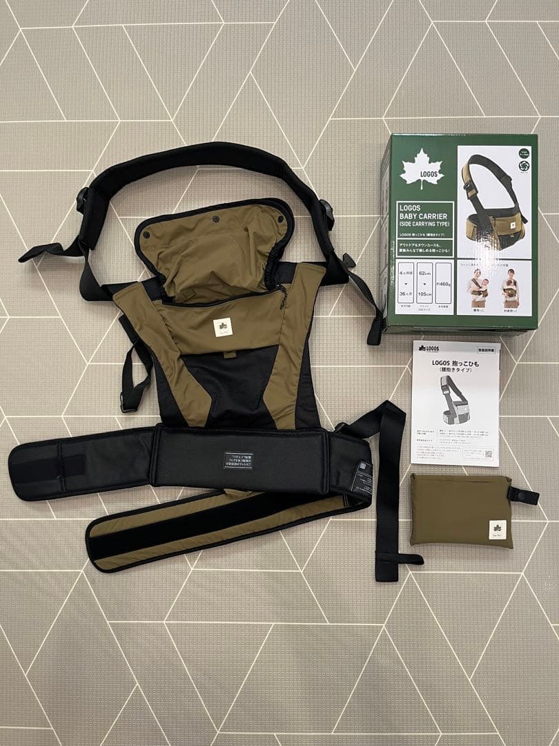 【ヒラチ】LOGOS 抱っこ紐 カーキ・ブラック LOGOS 抱っこひも（腰抱きタイプ）|アパレル|アクセサリー|抱っこひも