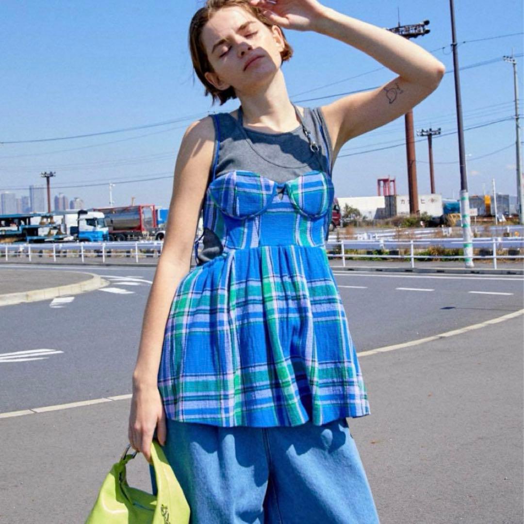 MAISON SPECIAL チェック柄ツイードチュニック MAISON SPECIAL チェック柄ツイードチュニック