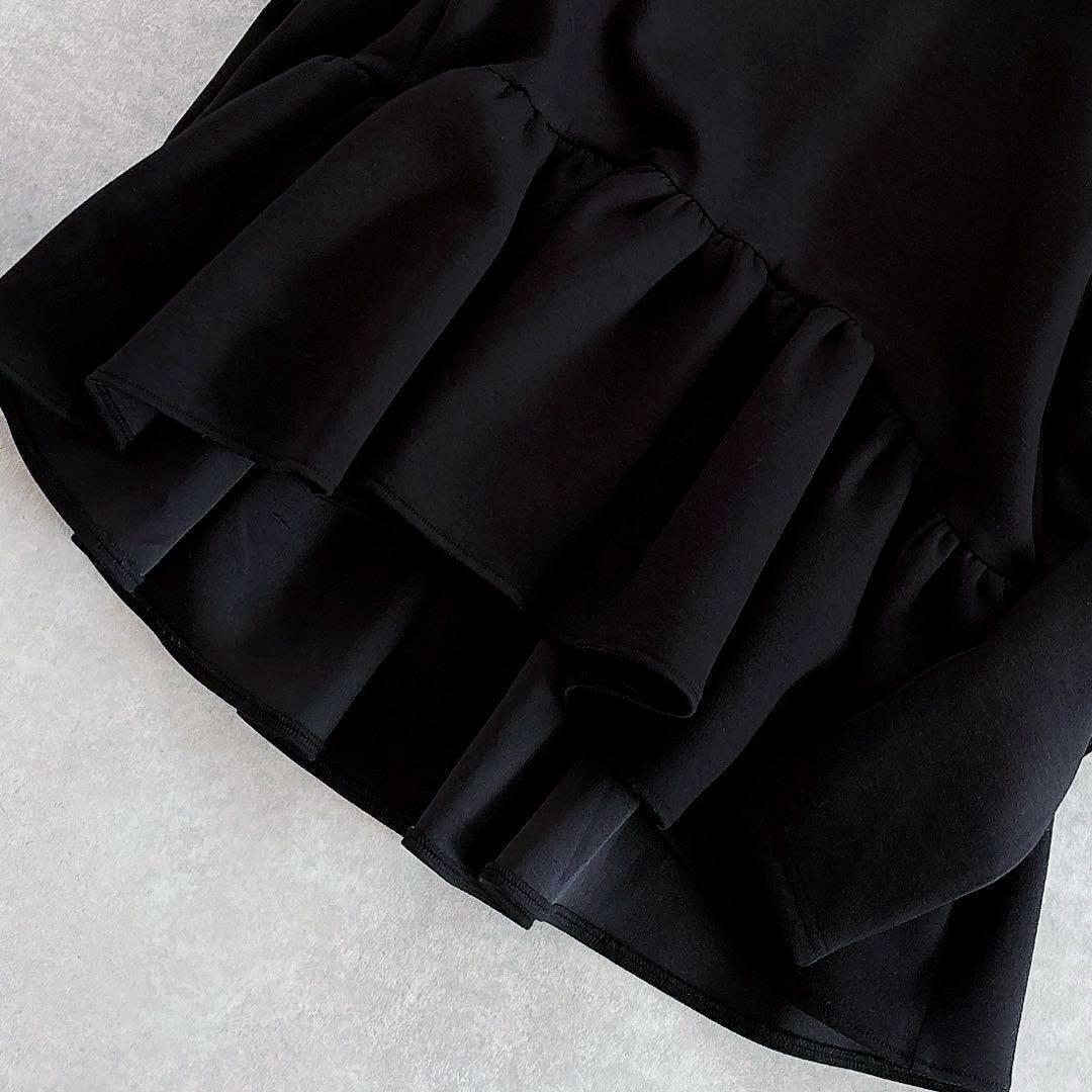 人気 ツルバイマリコオイカワ Kirillペプラムトップス キリル ブラック