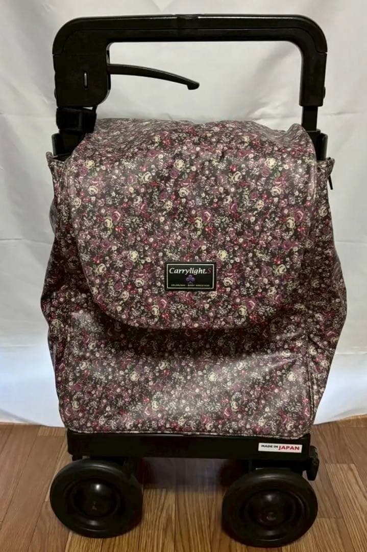キャリーライトＳ ウィズワン　象印　花柄　シルバーキャリー ウィズワン シルバーカー キャリーライト SN （レインカバー付