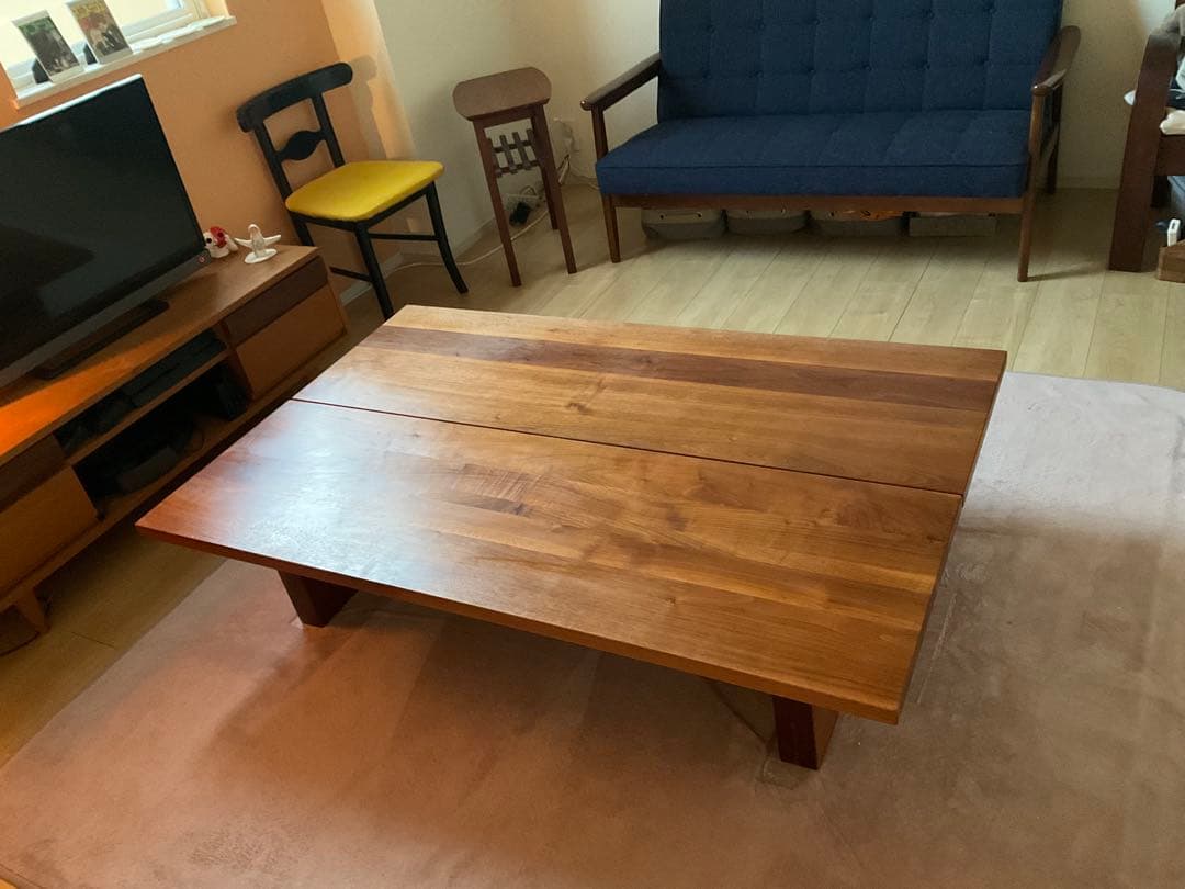 【すず】ウォールナット無垢　座卓　一点物