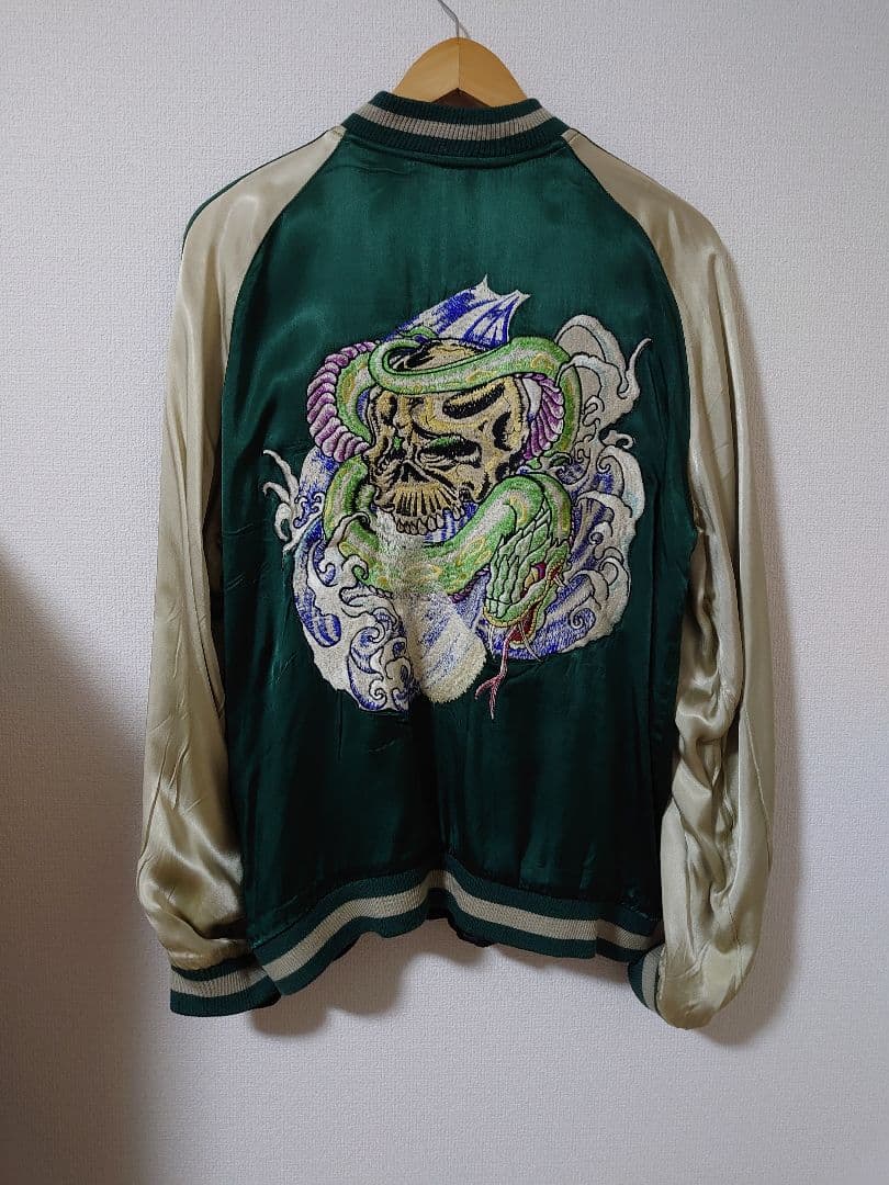 satori サトリ スカジャン スーベニアジャケット 花柄 リバーシブル L