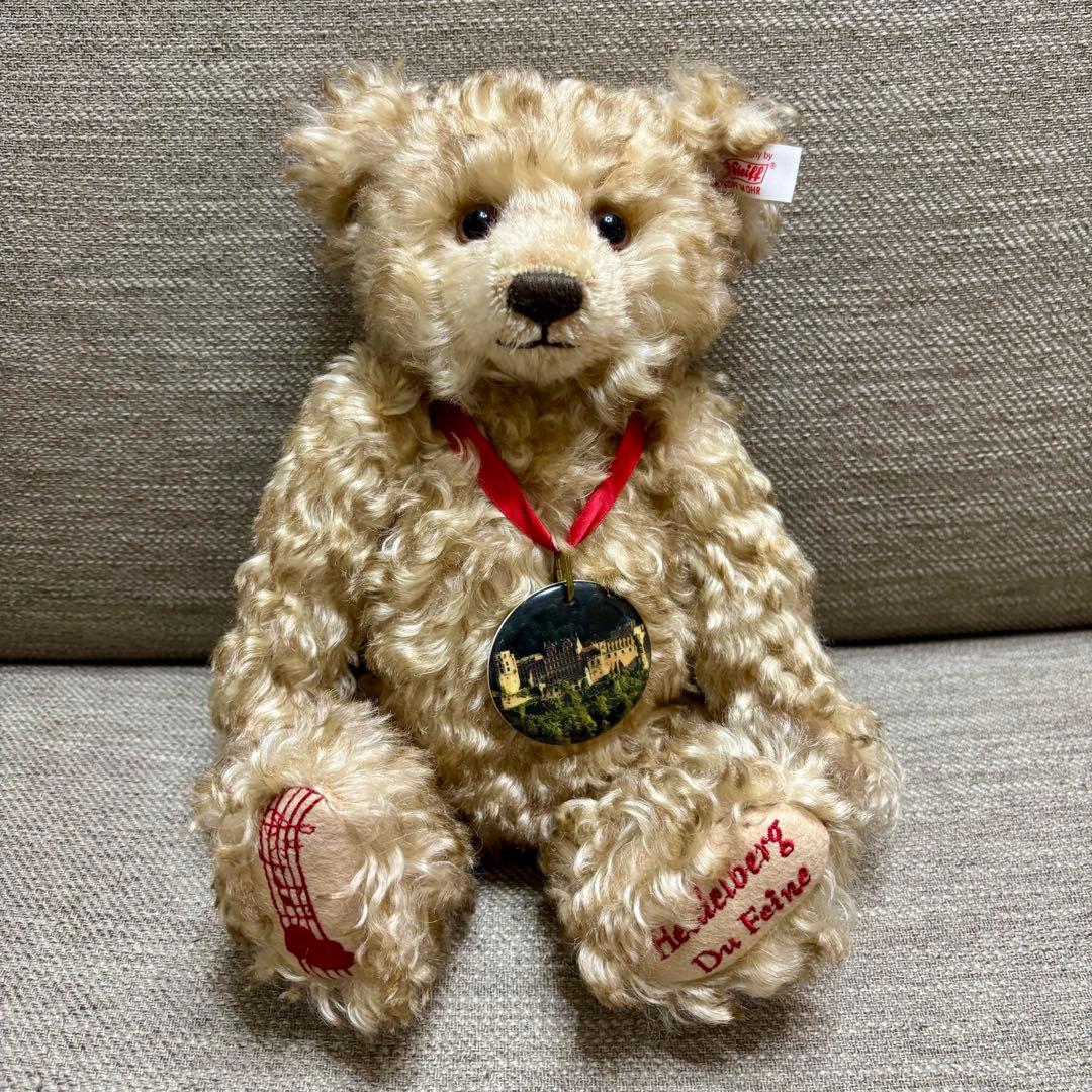 激レア品！シュタイフ ハイデルベルク テディベア メダル付きぬいぐるみ 白タグ